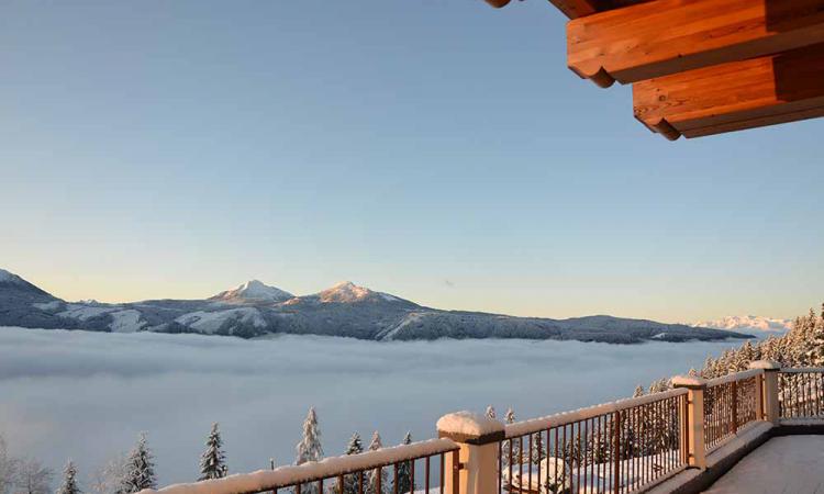 Above the clouds on the mountain farm Samer