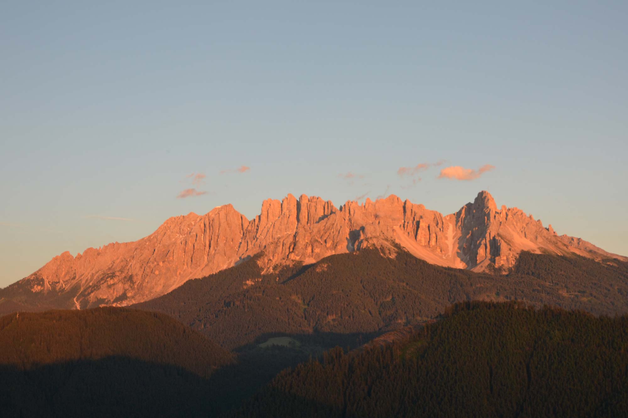 Alpenglühen am Latemar