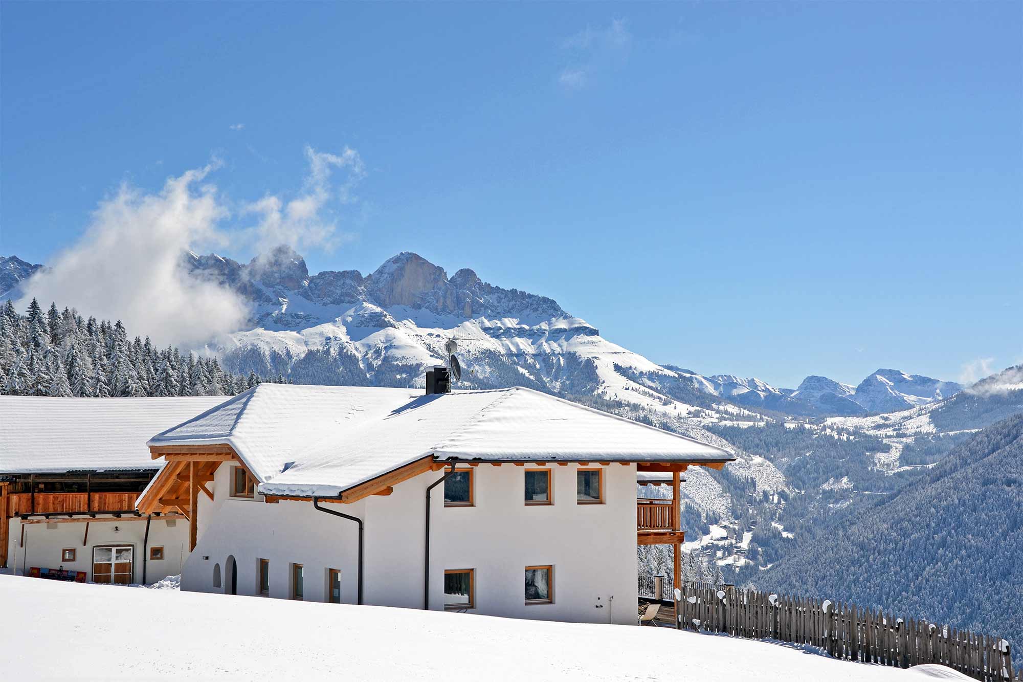 Vacanze d’inverno in mezzo alle montagne innevate