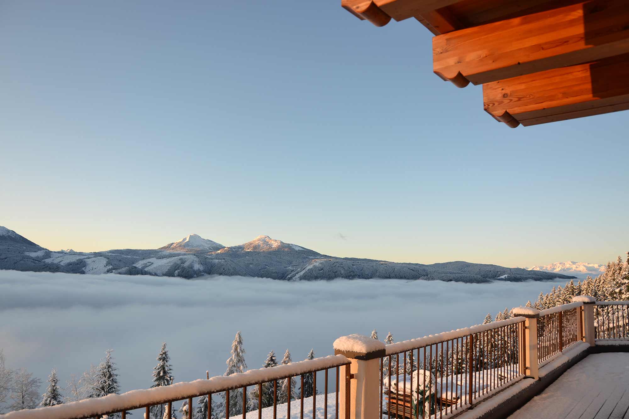 Above the clouds on the organic mountain farm Samer