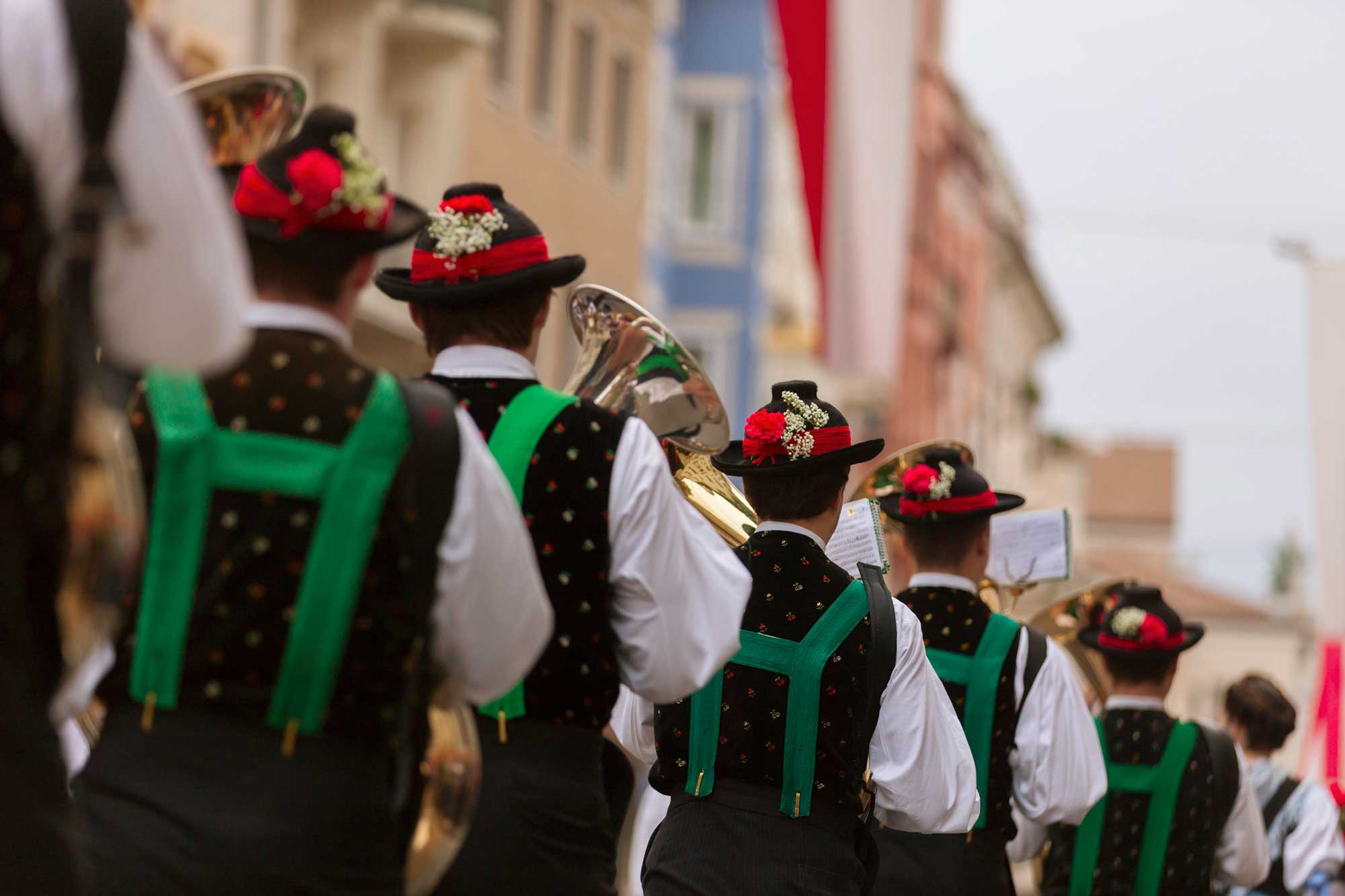 Traditional music band in South Tyrol